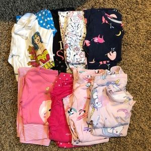 8 pairs - girl 3T Pajama Set Lot pjs